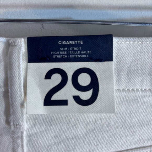 GAP Sz 29 Cigarette High Waist White Jeans NEW WITH TAGS - Picture 13 of 16